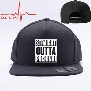 หมวกสแน็ปแบ็ค STRAIGHT OUTTA POCHINKI เรียบง่าย ปรับแต่งได้ PUBG ลดราคา!