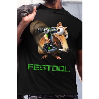 [COD]พร้อมส่ง เสื้อยืดแขนสั้น คอกลม ผ้าฝ้าย 100% พิมพ์ลาย Festool LELAKI หลากสี แฟชั่นฤดูร้อน สําหรับผู้ชายS-5XL