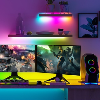 🔥ลดล้างสต๊อก🔥ไฟแต่งห้อง โหมดสายรุ้ง แถบไฟ LED ไฟ RGB ไฟติดห้อง ไฟ LED แบบเส้น RGB ไฟตกแต่ง