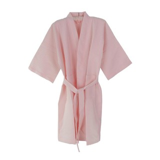 ชุดคลุมอาบน้ำ WAFFLE สีขชมพู BATHROBE WAFFLE PINK