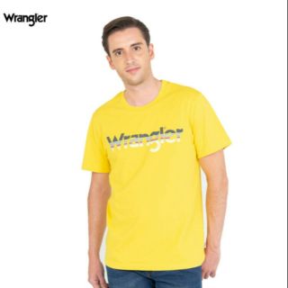 299฿ ไซร์S ป้ายแท็กครบ สินค้าจากshop Wranglerแท้!!เสื้อยืดแขนสั้นผู้ชายสีเหลือง ราคา  299฿ ราคาป้าย 890฿