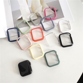 เคส Pc สําหรับ Apple Watch Series 6 5 4 3 2 1 สําหรับ Iwatch Se 38 42 40 44 มม. แบบบางเฉียบสีลูกกวาด