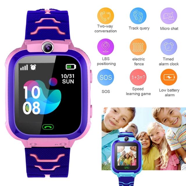 นาฬิกาดิจิตอล smartwatch เด็ก กันน้ำ GPS ถ่ายภาพ โทรศัพท์ได้สำหรับios,android
