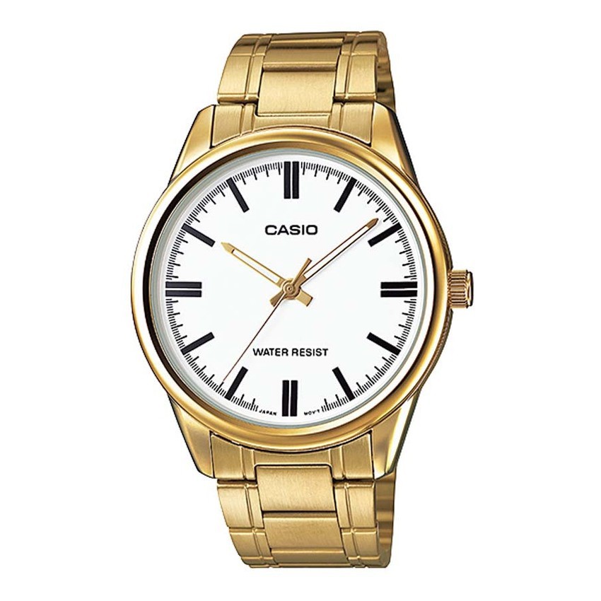 Casio นาฬิกาข้อมือ สายสแตนเลส รุ่น MTP-V005G-7AUDF-Gold