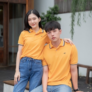 BULLTUS BRAND เสื้อโปโล สีเหลืองเข้ม (เทา) 3 Tone Collection มี XX