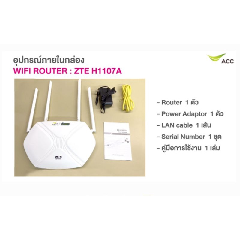 เร้าเตอร์ Ais Fiber Super Mesh  WIFI6 AX1200 + แอร์การ์ด 42M ใส่ซิมใช้งานได้เลย