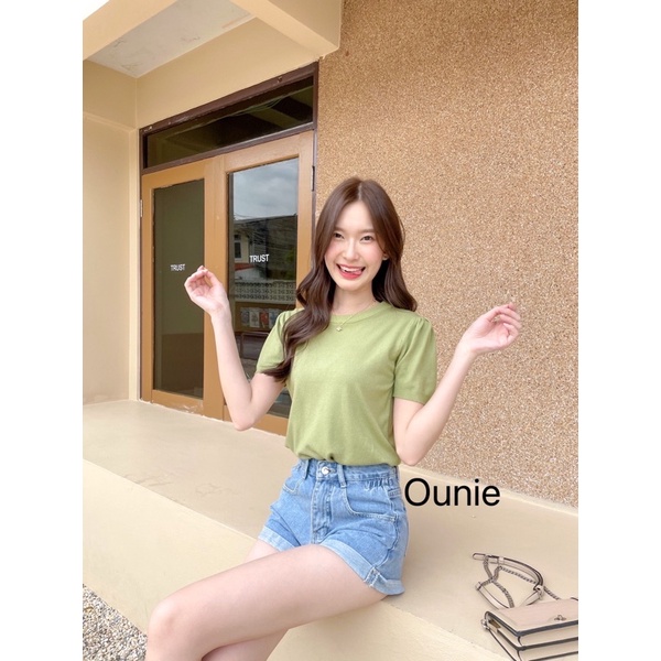 เสื้อไหมพรมแขนตุ๊กตาน่ารักมากงานป้าย ounie