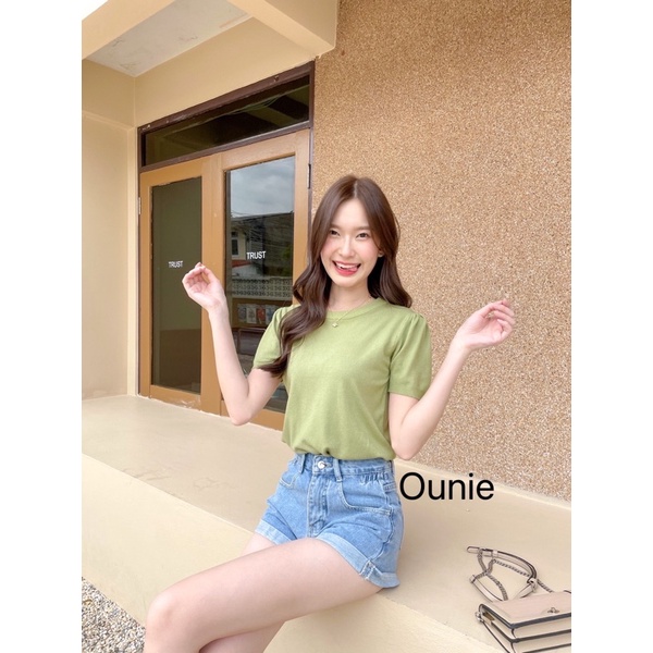 เสื้อไหมพรมแขนตุ๊กตาน่ารักมากงานป้าย ounie