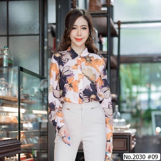 Miss Daisy : No.2030 เสื้อแขนยาวพิมพ์ลาย | Printed Long Sleeve Blouse