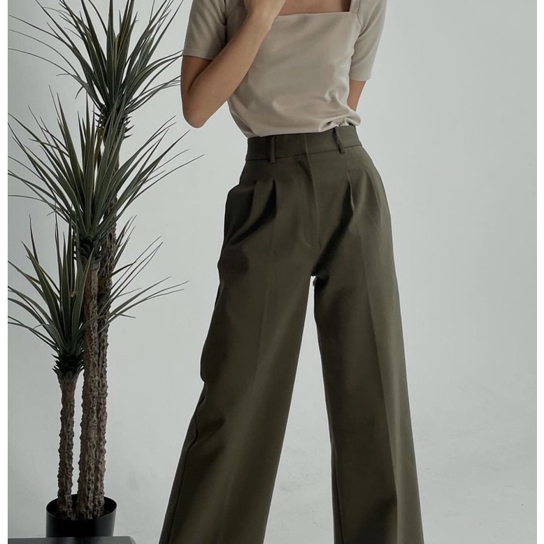 new casa pants - olive - pur.studio