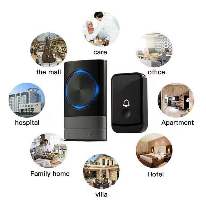 กริ่งประตูไร้สายดิจิตอล ระยะ300เมตร กันน้ำ 45ริงโทน เสียงดังชัดเจน ติดตั้งง่ายไม่ต้องเดินสายไฟให้ยุ่งยาก 1กด2ตัวรับ - รูปที่ 6