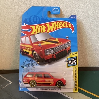 รถเหล็ก  ฮอทวีล ดัสสัน Hot wheels Datsun bluebird 510 wagon 🇺🇸🇺🇸 momo