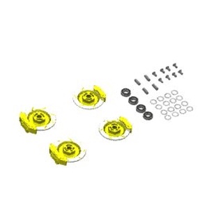 3Racing 3RAC-AD12/V3/GO Realistic Brake Disk Set - Ver. 3 - Gold