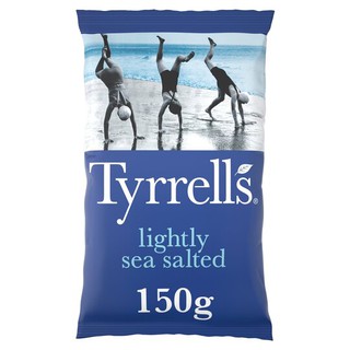 Tyrrells Lightly Sea Salted Chips 150g. ไทร์เรลส์ไลท์ลี่ซีซอลท์ชิปส์ 150 กรัม