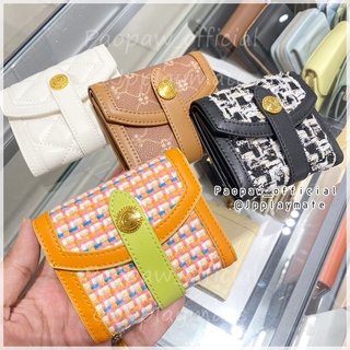 CHARLES &amp; KEITH กระเป๋าสตางค์  รุ่น Este Belted Tweed Small Wallet : CK6-10770560 พร้อมกล่อง ถุงผ้า และถุงกระดาษ