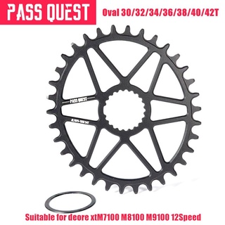 Pass Quest โซ่จักรยาน 30/32/34/36/38/40T Mtb สําหรับ Deore Xt M7100 M8100 M9100 12S