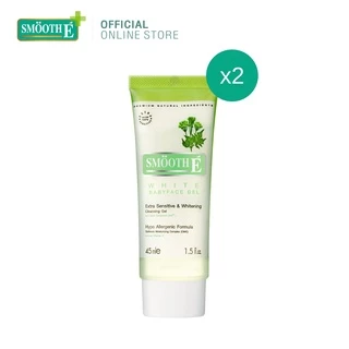 [แพ็ค 2] Smooth E เจลล้างหน้า สูตรไม่มีฟอง ไม่ทิ้งสารตกค้าง White Babyface Gel 1.5 Oz. ผิวขาวกระจ่างใส อ่อนโยน สมูทอี