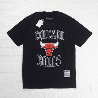 เสื้อยืดพิมพ์ลาย Mitchell CHICAGO BULLS สีดํา