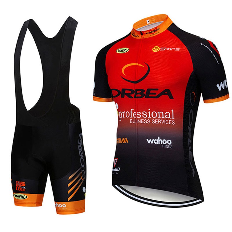 Orbea Bike Jersey Set Cycling Jersey Set Mens Bicycle Short Sleeve Set Quick-Dry Breathable