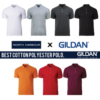 Gildan x NORTH HARBOUR เสื้อโปโล ผ้าฝ้าย โพลีเอสเตอร์ แบบนิ่ม สําหรับผู้ชาย และผู้หญิง NHB2400