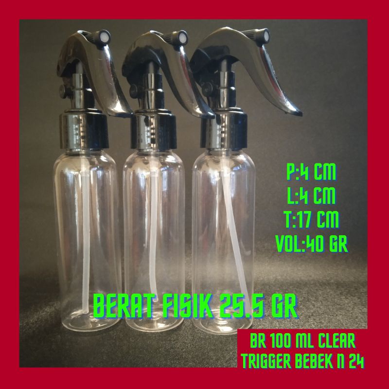 100 ML ใส TRIGGER DUCK BOTTLE N24