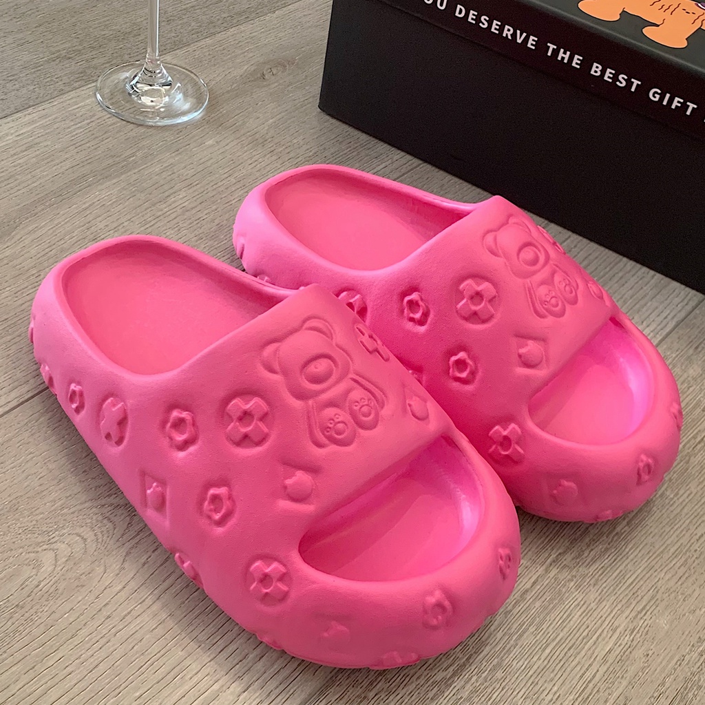ShoesStudios รองเท้าแตะแบบสวมหน้านุ่ม ลายหมีน่ารักกรุบกริบ😍ใส่ช่วงซัมเมอร์คือปัง🥳