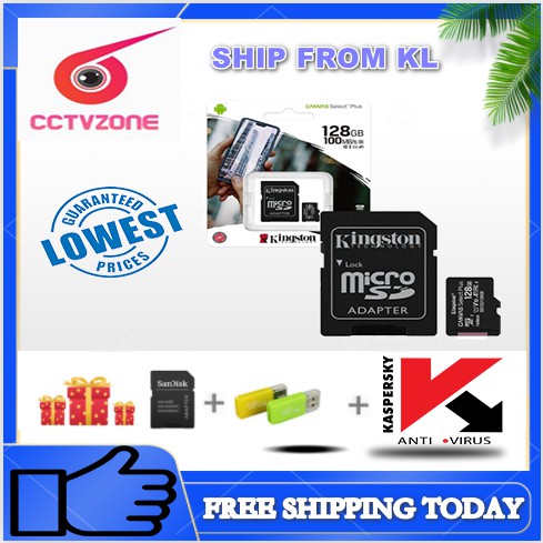 Kingston SD Card Micro Sd Card การ์ดหน่วยความจํา Class 10 64G/256GB/128GB/512GB TF Card สําหรับกล้อง