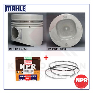 MAHLE ลูกสูบ+แหวน NPR สำหรับ ISUZU FT175 TURBO รุ่นเครื่อง 6BG1-T (เหลี่ยม)