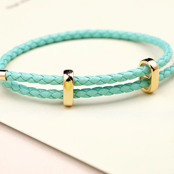 สร้อยข้อมือลูกปัดเหล็กรูปหมีสตรอเบอร์รี่ 3 มม สีทอง ปรับขนาดได้ thumbnail 5