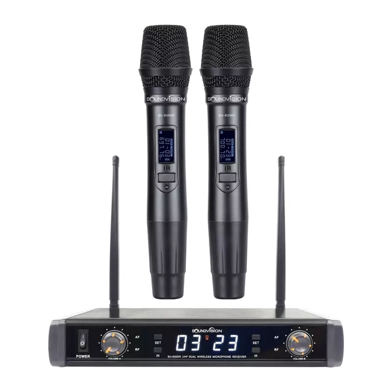 Soundvision SU-820D/HT ไมลอยมือถือคู่ ปรับความถี่ได้