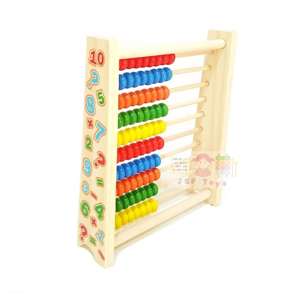 ลูกคิด 10 แถว ลูกคิดไม้ ลูกปัดนับเลข ของเล่นเด็ก ฝึกทักษะการนับ - รูปที่ 5