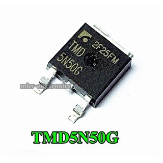 (1ตัว) TMD5N50G , 5N50 , MOSFET N-Chanel 500V 5A , TO-252 (รหัสสินค้า M00458)