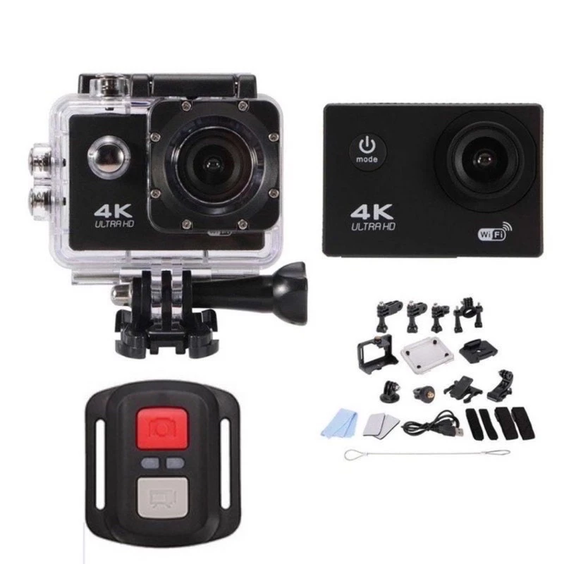 กล้องติดหมวก 4K Action Camera ติดแฮนด์จักรยาน ติดหมวกมอเตอร์ไซค์ ถ่ายใต้น้ำ เชื่อมต่อ WIFIผ่านมือถือได้ อุปกรณ์ครบชุด thumbnail 3