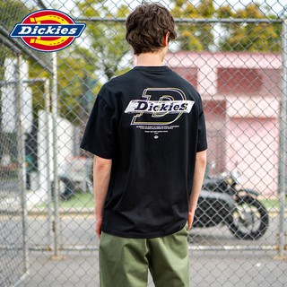 Dickies เสื้อยืดแขนสั้นลําลองเนื้อผ้าฝ้ายพิมพ์ลายตัวอักษรสําหรับผู้ชาย