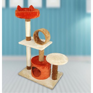 คอนโดแมว รุ่น Party Time Size L81*W41*102H cm คอนโดแมว รุ่นใหญ่ แบบประหยัดพื้นที่