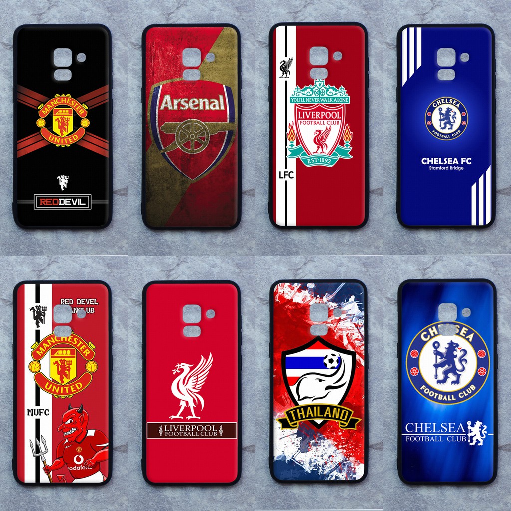 เคส Samsung A8 (2018) / A5 (2018) ใช้เคสเดียวกัน ลายทีมฟุตบอล ขอบนิ่มหลังแข็ง เคสมือถือ เคสโทรศัพท์ Case