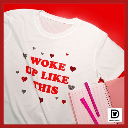TEE.DD.TSHIRT เสื้อยืด Woke up like this ใส่ได้ทั้งชาย-หญิง มีหลายทรง ผ้านุ่ม ไม่ย้วย ไม่ต้องรีด