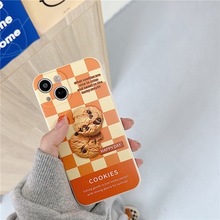 เคสป้องกันโทรศัพท์มือถือ แบบนิ่ม ลายคุกกี้ และลูกบาศก์ สําหรับ Apple Iphone 11 12promax 14promax 13mini 678plus xs xr