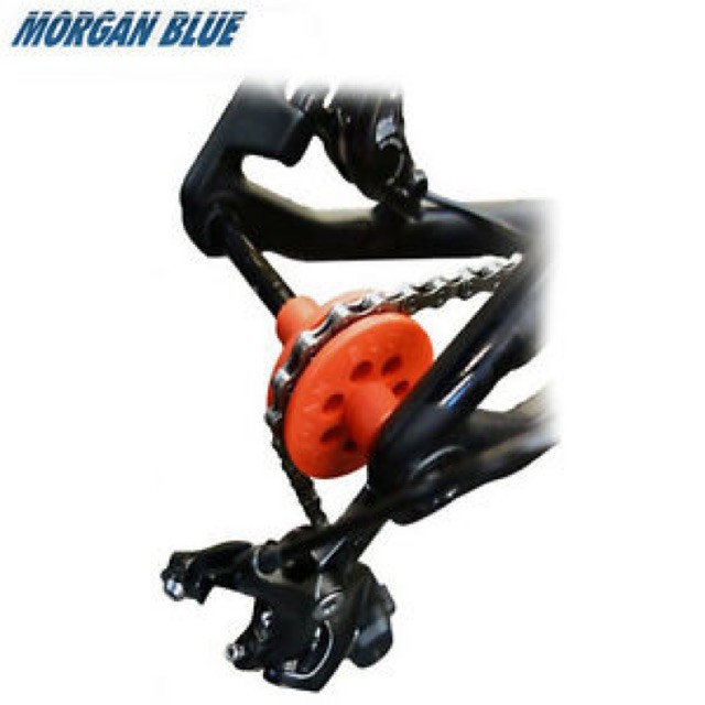 ลูกรอกเก็บคล้องโซ่,ตัวรั้งโซ่ จักรยาน Morgan Blue Chain Keeper Thru Axle