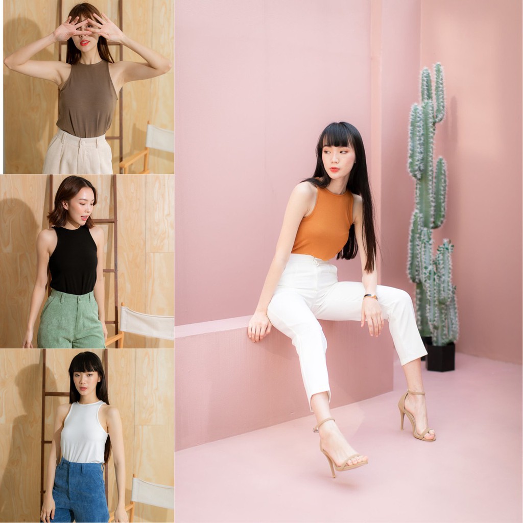เสื้อกล้ามเว้าไหล่ รุ่น Unya Top : Fashionbyjira&rena