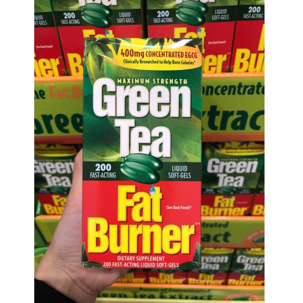 ชาเขียว ลดน้ำหนัก อาหารเสริมลดน้ำหนัก Green Tea Fat Burner, 200 Liquid