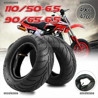 [onsalezone] ยางล้อหลัง + ยางใน 90/65/6.5 110/50/6.5 สําหรับกระเป๋า 47cc 49cc