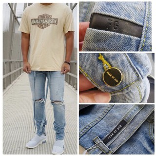 ชมภาพจริงได้ค่ะ​ 30​ พร้อมส่ง​ FOG FEAR OF GOD 6TH Denim Jean Ribbon zipper jeans