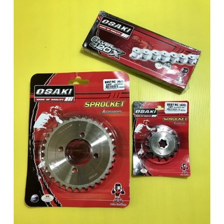 โซ่สเตอร์ RC100 ,RC110 ,CRYSTAL ,Best110 เลส 420-106 ,14 ,34T อย่างดี(OSAKI) โซ่เสตอร์