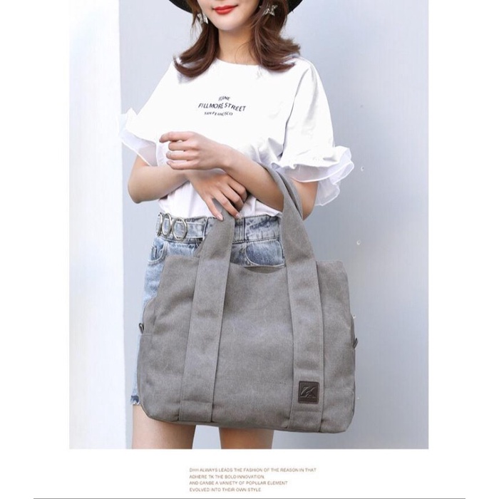 WOMENS BAGS Womens Canvas Office Lady Bag - Office Bag - Grey NEWEST SMALL SCHOOL BACKPACK IMPORTED 