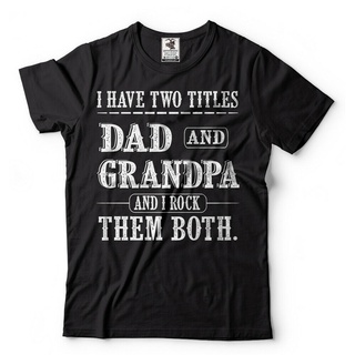 เสื้อยืดแขนสั้นลําลอง พิมพ์ลาย Two Titles Dad and Grandpa Series พลัสไซซ์ แฟชั่นฤดูร้อน สําหรับผู้ชาย