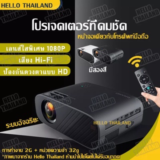 【จัดส่งที่รวดเร็ว】โปรเจคเตอร์ mini 4K 1080P HD Projector แบบพกพา โปรแจ็คเตอร์ มินิโปรเจ็กเตอร์ มินิโปรเจคเตอร์ ต่อกับมือ