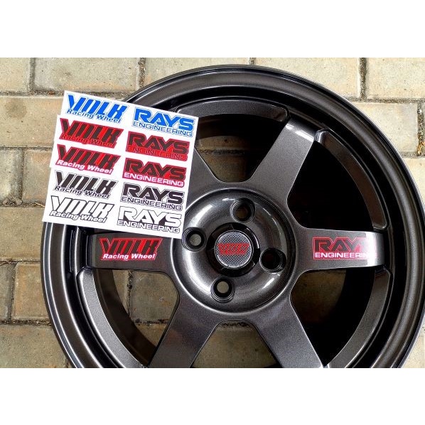 Volk Rays สติกเกอร์ Te37 สติ๊กเกอร์ขอบ Rays Volk Racing Te37 1 ชุด (8 ชิ้น)/Te37 สติกเกอร์ Rays