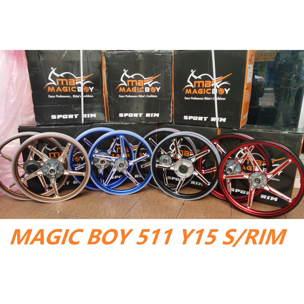 MAGIC BOY Y15 OPEN HUB FG511 OH 511 CNC RIM 16/185 RIDIUM EDITION (MATT BRONZE /BLUE /BLACK /RED))