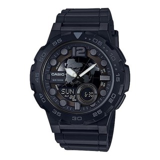 ﻿นาฬิกา CASIO worldtime 2 ระบบ AEQ-100W-1BVDF